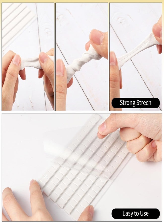 SUMAJU 102 Pcs Adhesive Sticky Tack, Removable Poster Putty - Reusable Mounting Putty for Wall Hanging Pictures, Posters - Cleaning, Nail (White) - Image 3