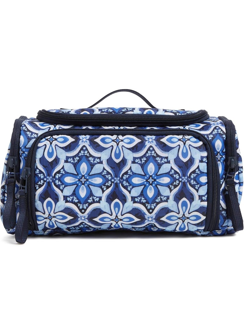 Vera Bradley - Vera Bradley Ripstop Large Travel Cosmetic Makeup Organizer Bag, Raindrop Medallion - Image 1