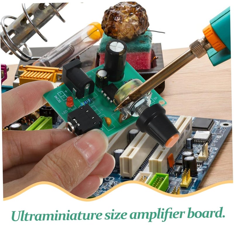 Gatuida 2sets Mini Audio Amplifier Board DIY Soldering Kit Low Power Stereo Amp Module for Easy Installation and Portable Use - Image 5