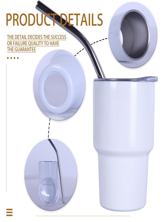 MAIKESUB 3 oz Mini Tumbler Shot Glass with Straw and Lid Colored Stainless Steel Sublimation Tumblers Double Wall Vacuum Insulated Cups Wedding Birthday Party Favors 6 Pack - Image 3