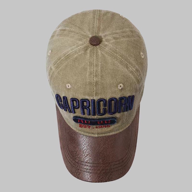 New Retro Color-Blocking American Street Baseball Cap Vintage Patchwork Letter Cap For Women Face-Slimming Casual Men'S Trendy - Image 4
