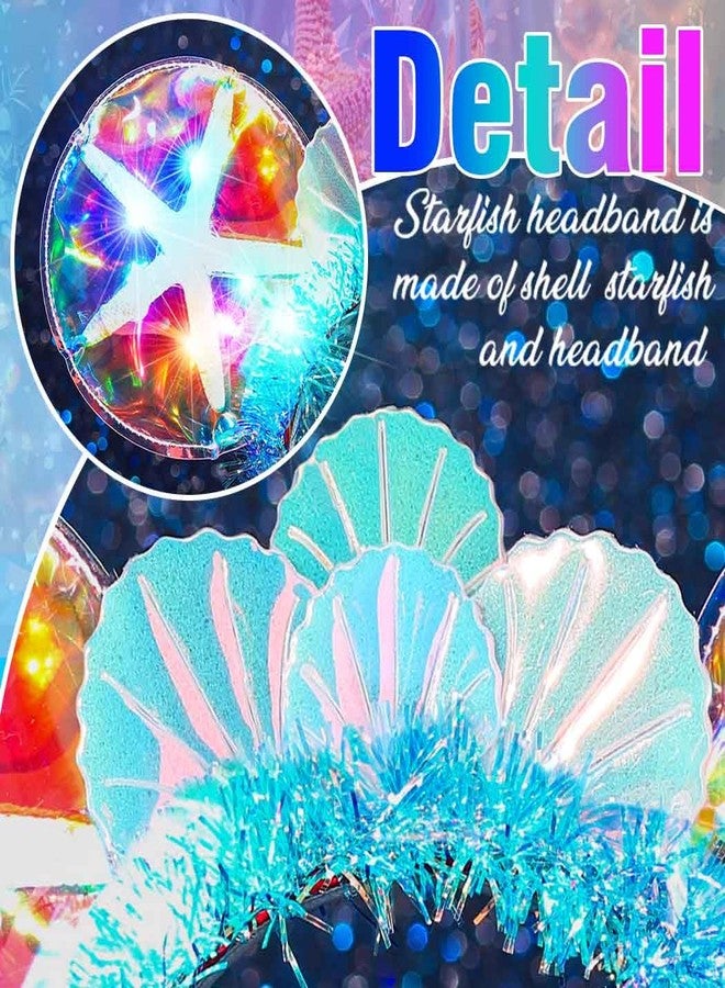 كيلشي طوق رأس مضيء على شكل آذان فأر ونجمة بحر زرقاء من كيلشاي، قطعة رأس حورية البحر للنساء - Image 4