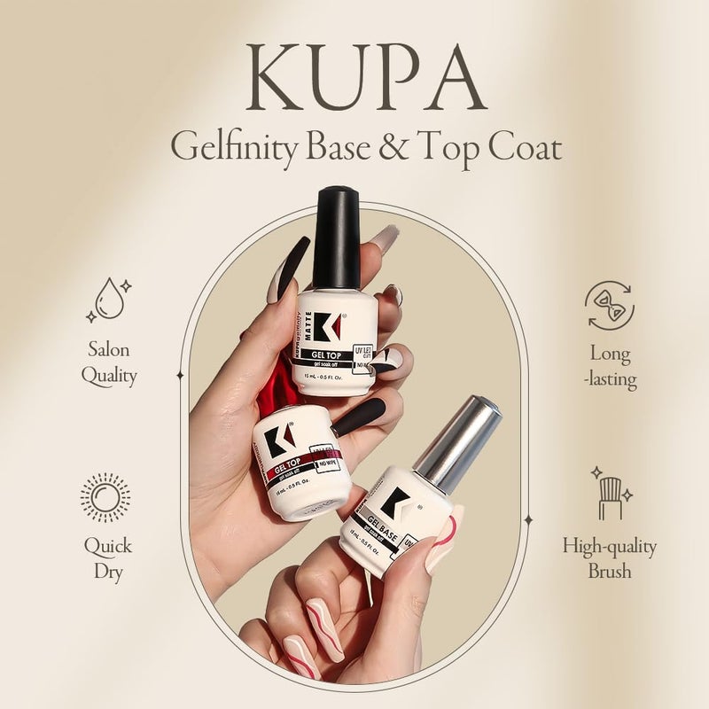KUPA كوبا جل فينيتي جل طلاء نهائي غير لامع 0.5 أونصة - Image 2
