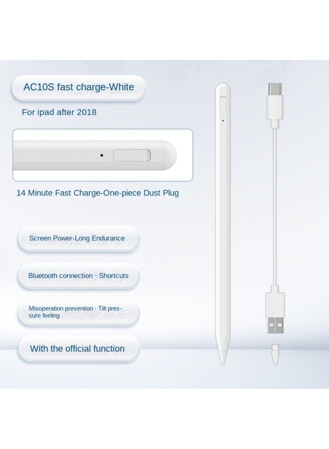 قلم آيباد ستايلس متوافق مع Apple Pencil قلم شاشة لمس لوحي قلم رقمي بلوتوث قلم خط يد ستايلس - Image 1