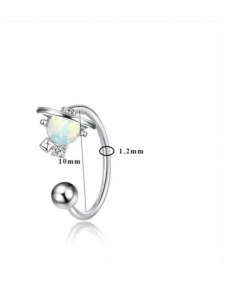 إينوشا إكسسوار ثقب الجسم من سبائك التيتانيوم G23 على شكل حرف U مع زركونيا مزدوجة الرأس وخيوط داخلية - حلقة الأنف، حلقة الشفاه، إكسسوارات الثقب" - Image 2