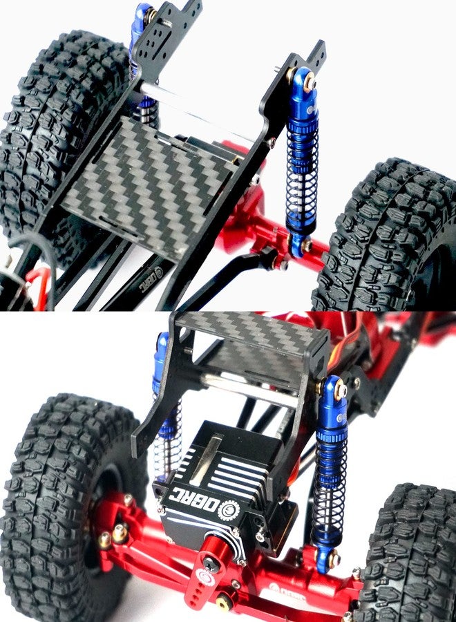 OGUNKE OGRC Shocks Absorber Oil Threaded Damper Aluminum Front & Rear Shocks for Axial SCX24 C10 JLU Deadbolt Gladiator Bronco Upgrade Parts (Blue) - Image 2