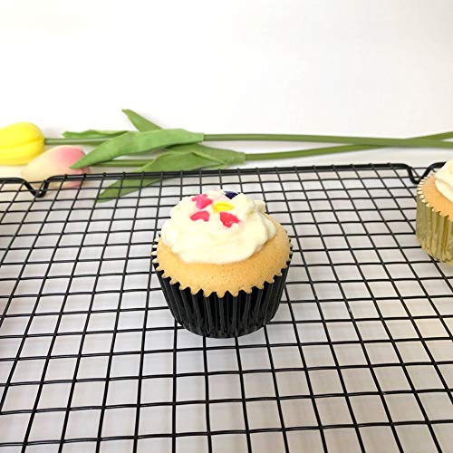 Huaswan Classic Black Paper-Lined Foil Cupcake Liners Standard Baking Cups for Party and More, 120-Count - Image 5