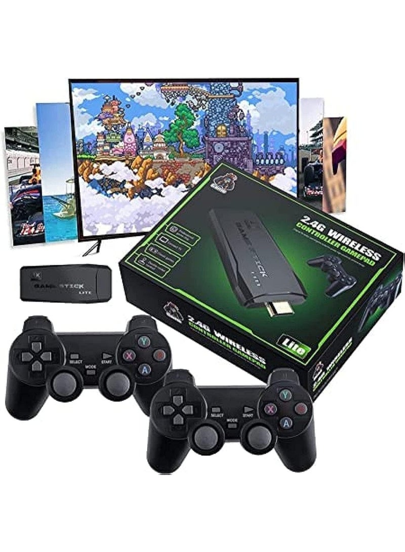 Game Console 4K HD Video Game Console 2.4G Dual Wireless Controller, Classic 64GB Retro TV Game Console 10000 Game Stick - Image 1