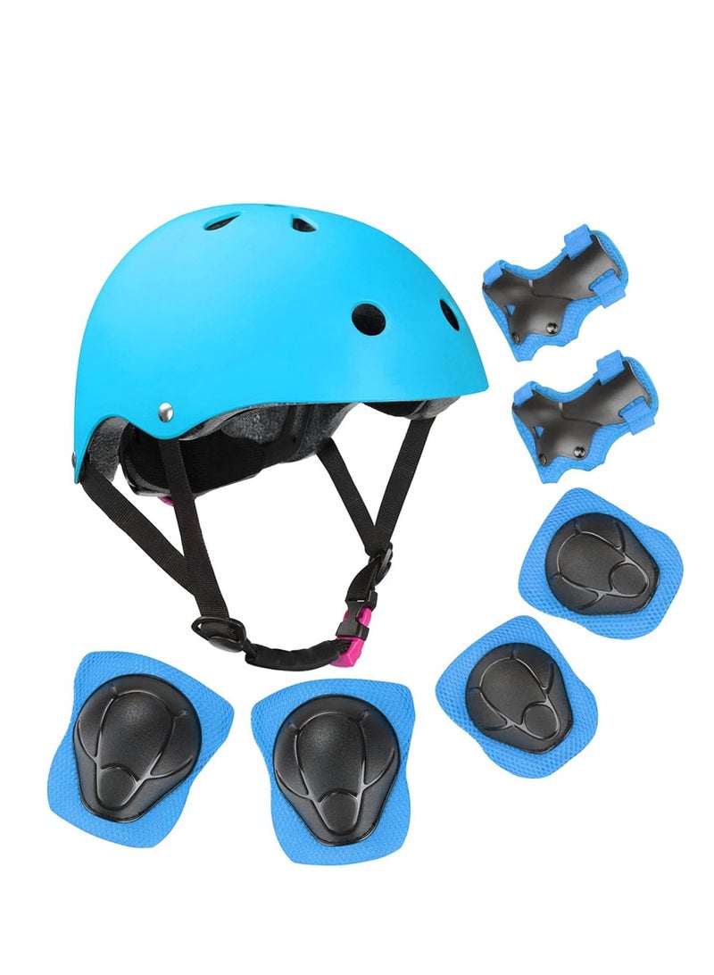 ميكسد مجموعة معدات الحماية للأطفال خوذة تزلج قابلة للتعديل مناسبة للأطفال من سن 3 إلى 9 سنوات، الأولاد والبنات، دراجة تزلج، سكوتر - Image 1
