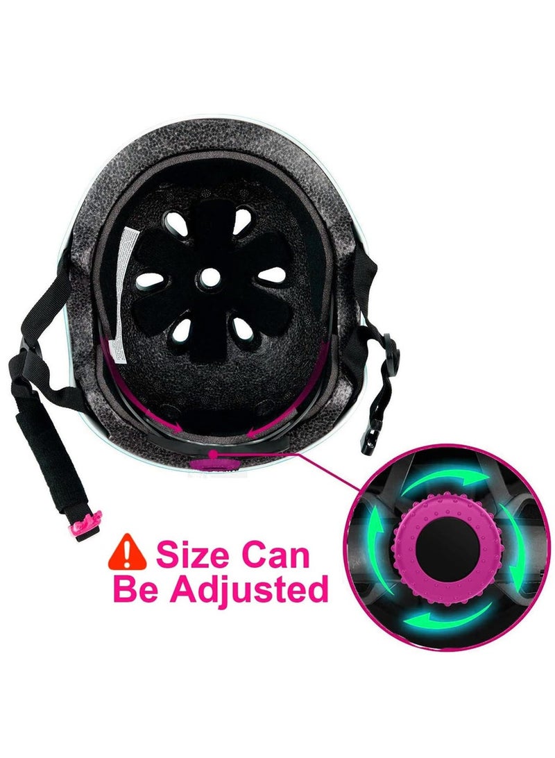 ميكسد مجموعة معدات الحماية للأطفال خوذة تزلج قابلة للتعديل مناسبة للأطفال من سن 3 إلى 9 سنوات، الأولاد والبنات، دراجة تزلج، سكوتر - Image 5