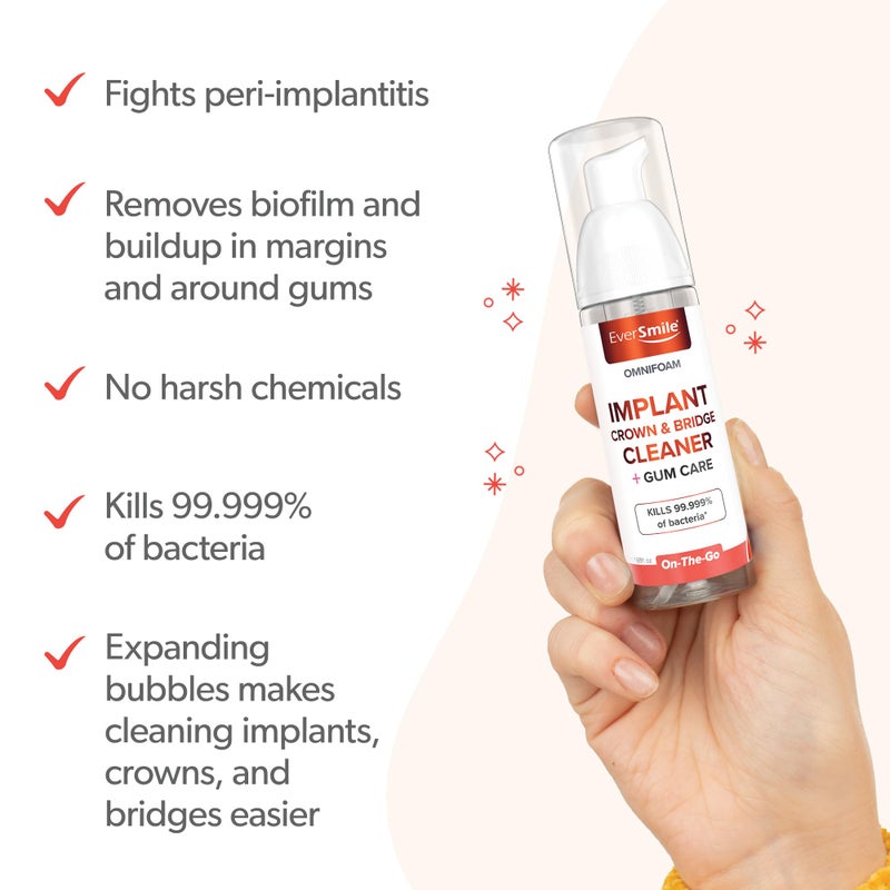 Eversmile OmniFoam Dental Cleaner â€“ Cleaning Foam for Implants, Crowns, and Bridges â€“ Pack of 1, 50ml Bottle - Image 3