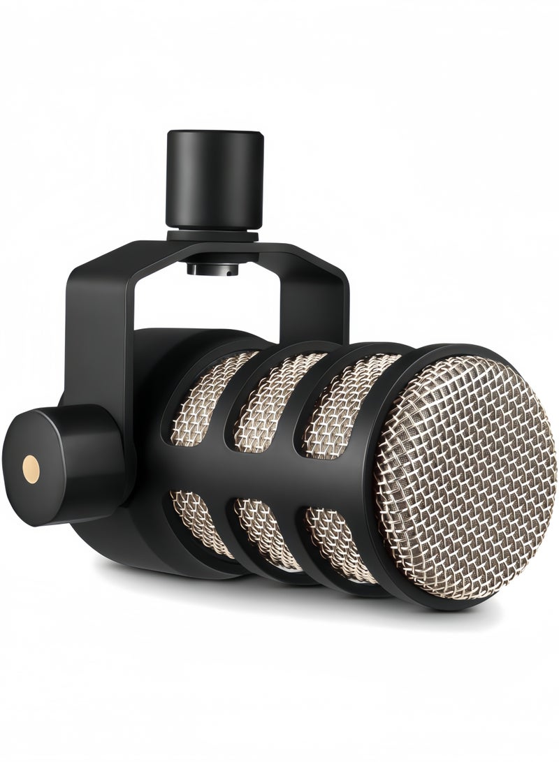 RODE RØDE-PodMic heart-shaped dynamic radio microphone with integrated swing stand for podcasts, streaming media, games and voice recording (black) - Image 3