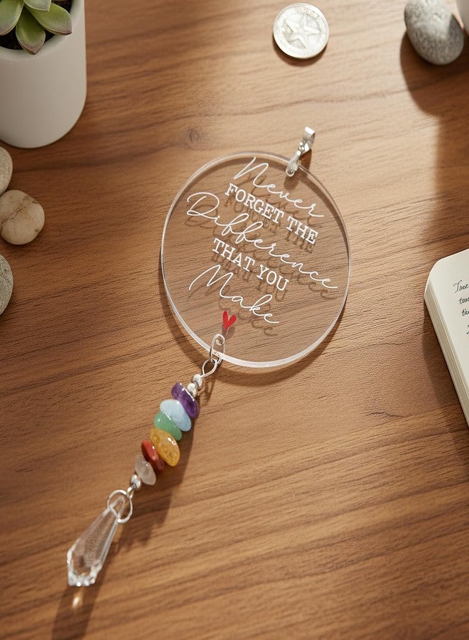 DINIZON Never Forget The Difference You Make Appreciation Teacher Gifts For Women, Employee Appreciation Gifts, Retirement, Farewell, Thank You Gift For Nurse, Coworkers, Boss, Inspirational Office Desk Decor - Image 3