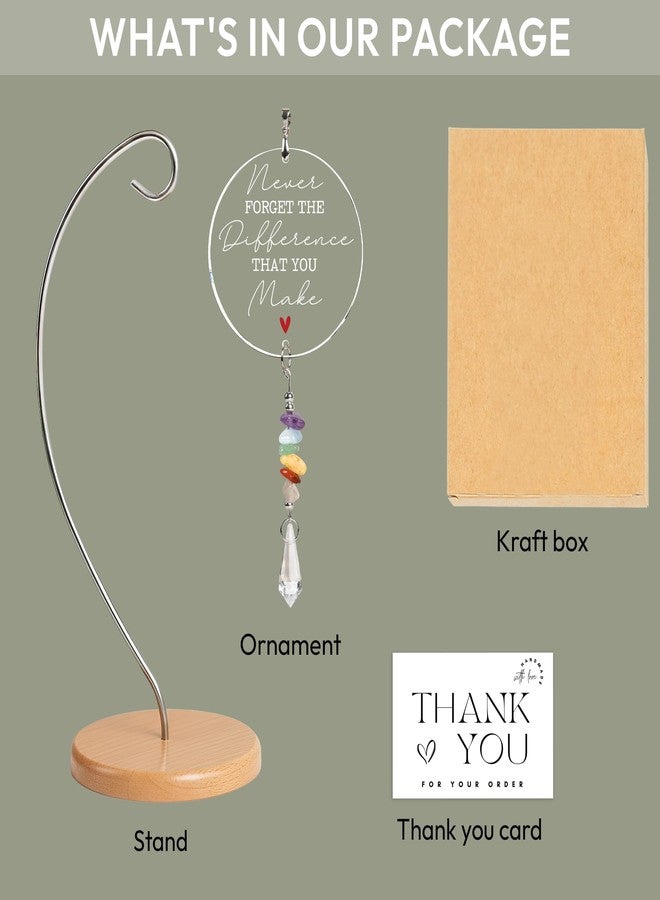 DINIZON Never Forget The Difference You Make Appreciation Teacher Gifts For Women, Employee Appreciation Gifts, Retirement, Farewell, Thank You Gift For Nurse, Coworkers, Boss, Inspirational Office Desk Decor - Image 5