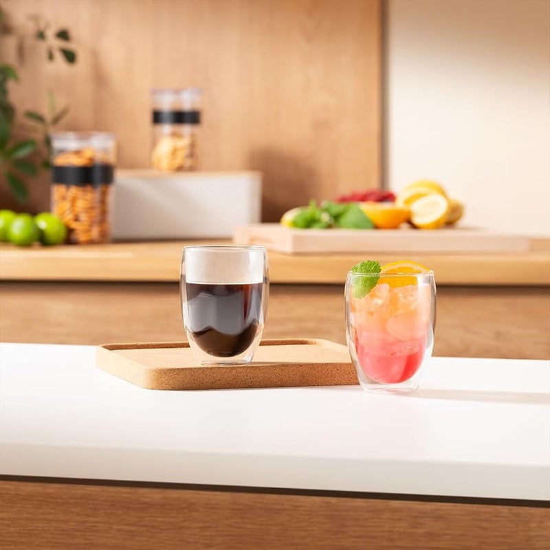 Bodum Pavina Set of 2 Thermal Double Wall Glasses, Capacity 360mL, Clear, Heat-Resistant Borosilicate Glass, Stays Cool with Hot Beverages, Thermal Property Maintains Temperature of Drinks, 4559-10A - Image 2