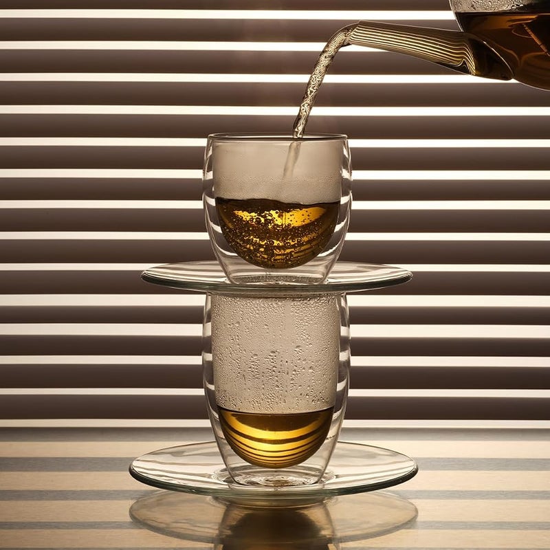 Bodum Pavina Set of 2 Thermal Double Wall Glasses, Capacity 360mL, Clear, Heat-Resistant Borosilicate Glass, Stays Cool with Hot Beverages, Thermal Property Maintains Temperature of Drinks, 4559-10A - Image 3