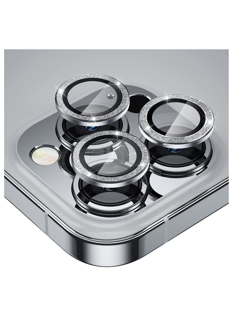 ELTRAZONE Camera Lens Protector for iPhone 12proMax Lens Protector Premium HD Tempered Glass Metal Ring Aluminium Alloy Lens Screen Cover Film - Image 1