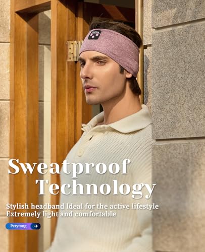 Perytong Sleep Headphones Bluetooth 5.4 Headband, Wireless Headband Headphones for Sleeping, Running, Yoga, Fitness, Travel, Meditation, Suitable for Side Sleepers, Gift for Men Women, Tech Gadgets - Image 3