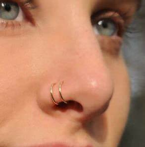 VCMART Fake Nose Ring Stainless Steel Fake Nose Rings for Women Fake Nose Ring Piercing Non Pierced Clip On Faux Nose Rings Piercing Fake Piercings Jewelry Silver - Image 5