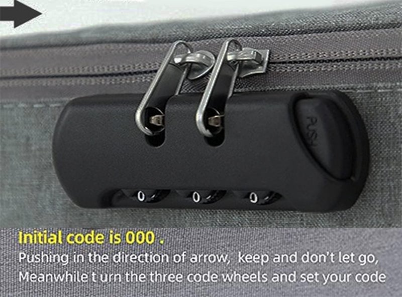 Handcuffs File Organizer with 3-Digit Password Lock, Multi-Layer Document Storage Bag with Handle & Zippers, Office & Travel Use (Grey) - Image 3