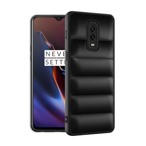 Plus Puffer Case Camera Protection Soft Back Cover for OnePlus 6T - Black - Image 2