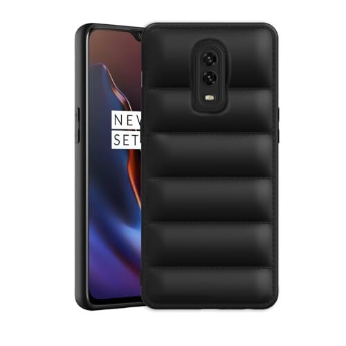 Plus Puffer Case Camera Protection Soft Back Cover for OnePlus 6T - Black - Image 1