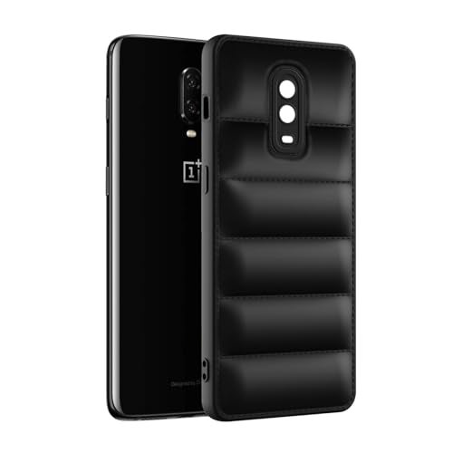 Plus Puffer Case Camera Protection Soft Back Cover for OnePlus 6T - Black - Image 3