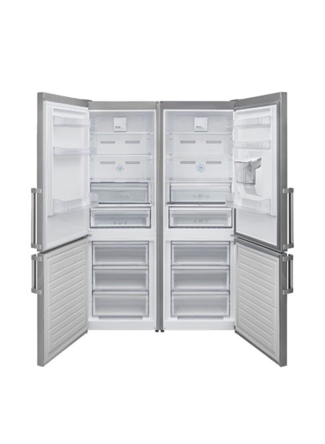 Ocean CNF 4101 TD X A+ CNFR 410 TD X A+ Right Side 6 Drawers Combi Twins Refrigerator, 682 Liters Capacity, Silver - Image 2