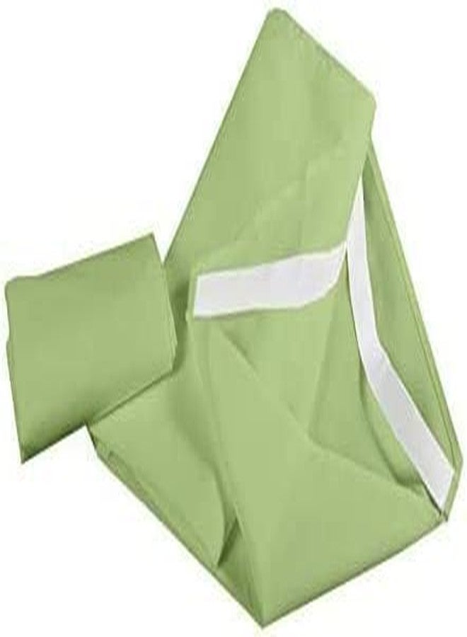 COTTON SHEET 600 Thread Count, Toddler Cot Sheets with Corners Elastic, Standard Mat Size Day-Care/Pre-School 100% Egyptian Cotton Kids Nap Time Fitted Sheets, Sage Solid (23" WX52 L) Pack of 10 - Image 3