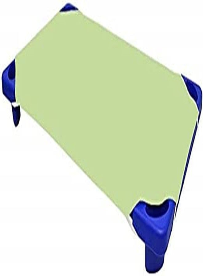 COTTON SHEET 600 Thread Count, Toddler Cot Sheets with Corners Elastic, Standard Mat Size Day-Care/Pre-School 100% Egyptian Cotton Kids Nap Time Fitted Sheets, Sage Solid (23" WX52 L) Pack of 10 - Image 1