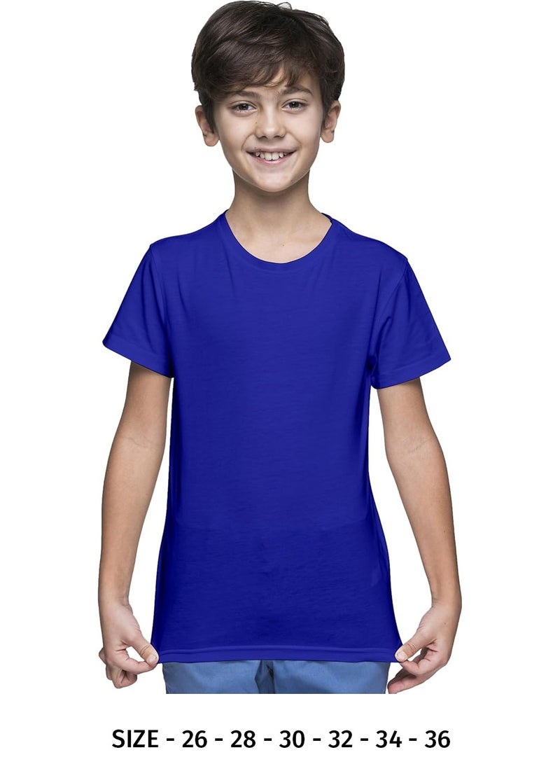 يانيك تيشيرت قطن للأطفال بياقة دائرية – خفيف الوزن ومناسب للاستخدام اليومي.