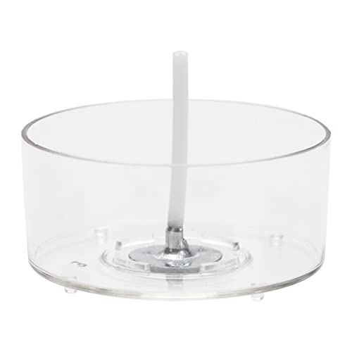 CandMak Tea Light Candle Cups, 50pcs Clear Polycarbonate Plastic Empty TeaLight Mold Tin Container with 50pcs TeaLight Candle Wicks (Circle) - Image 1