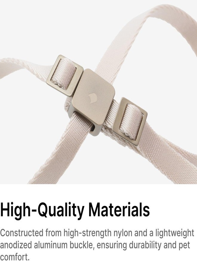 BuddyArmor Cat Harness Escape-Proof Anti-Choking Adjustable Nylon Harness Lightweight with Anodized Aluminum Buckle, Ideal for Cats Outdoor Walking and Training, IDA Award (Linen, M (17.7")) - Image 5