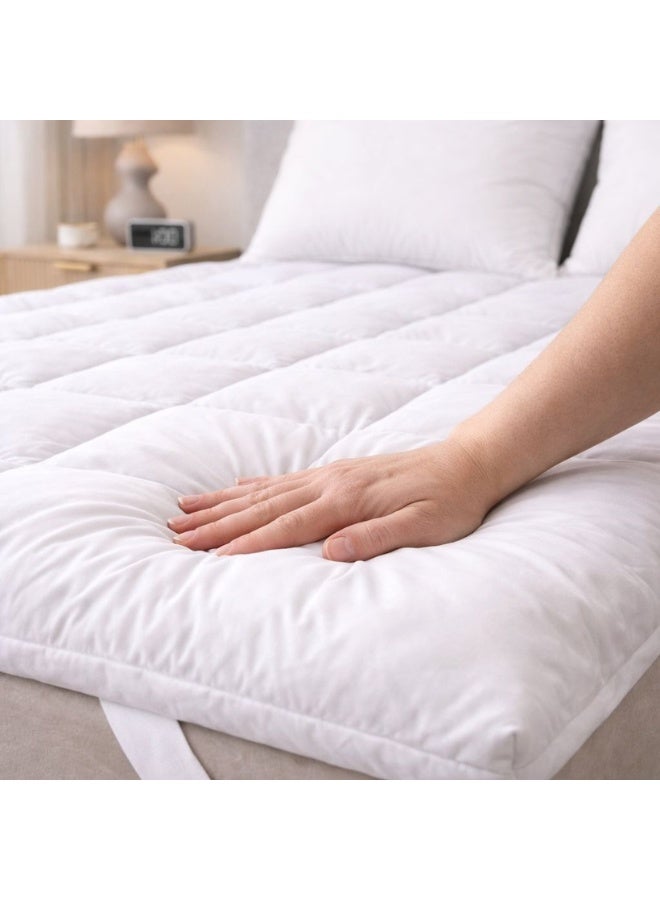 Tiba Budget friendly mattress topper, white - Image 1