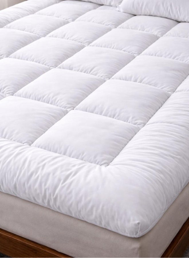 Tiba Budget friendly mattress topper, white - Image 3