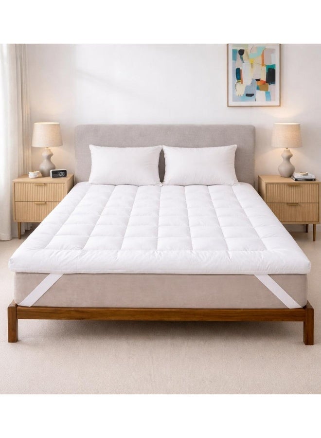 Tiba Budget friendly mattress topper, white - Image 2