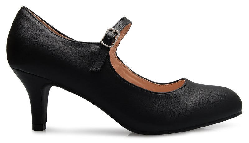 Olivia K Womens Classic Low Mid Heels Mary Jane Pumps - Adorable Round Toe Vintage Retro Shoes - Image 2