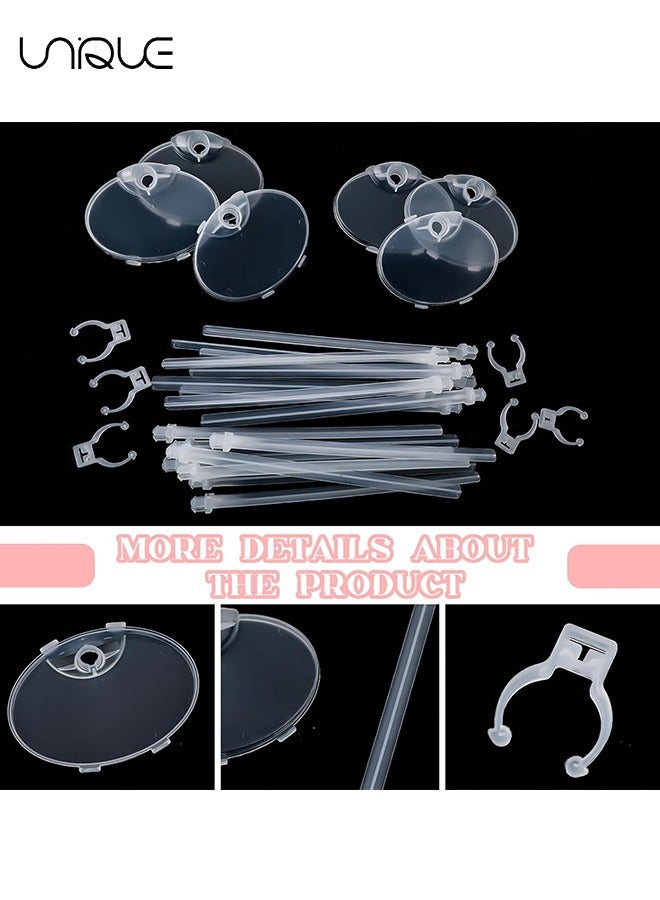 يونيك حاملات دمى من 10 عبوات ، حوامل عرض دمية مع مشبك خصر قابل للتعديل ، حامل عرض دمية صغير بلاستيكي شفاف يدعم الدمى من 9 إلى 11 بوصة ، ملحقات دمية لعبة حامل الشكل - Image 4