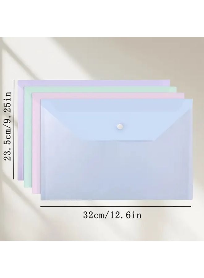 Snap Closure Document Pouch 72pcs Heavy Duty PP File Folders Color Coded Organizer - Image 2