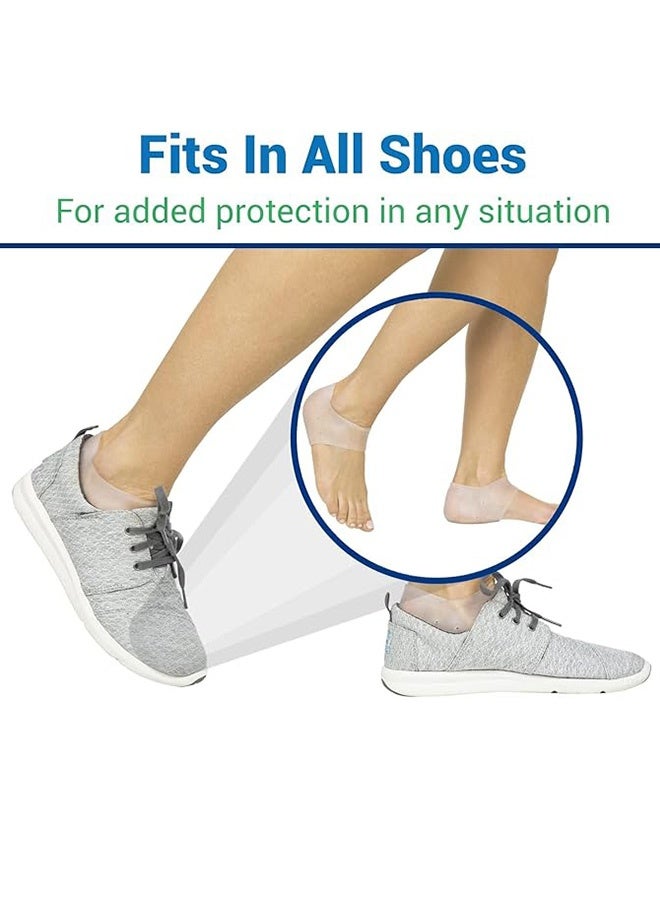 Silicone Heel Protectors - Gel Guard for Women and Men Moisturizing Relief Blister, Cracked Foot, Plantar Fasciitis, Spurs Soft Cushion Support Protective Insert Sleeve(White) - Image 5