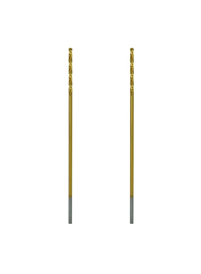 Greycore Tools 1/8 Inch x 6 Inch Cobalt Aircraft Extenions Bit - 2 Pack, Industrial Titanium Coating, Cobalt Drill Bits for Metal, Wood, Plastic - Image 1