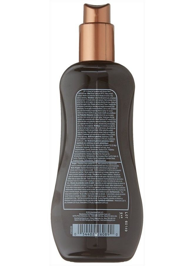 Australian Gold Exotic Blend Spray Gel Sunscreen with Instant Bronzer SPF 15-8 fl oz  - Image 2