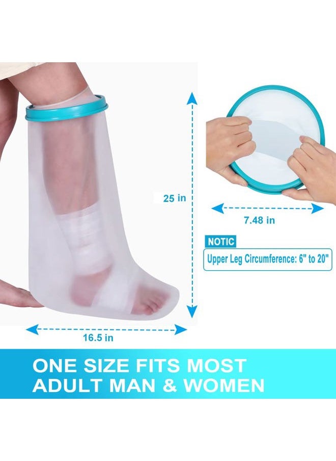 Lxuemlu 100% Waterproof Cast Shower Cover Leg Cast Cover for Showering After Surgery, Cast Cover Leg Adult, Foot Shower Bag Cast Bag Cast Protector to Keep Wound & Bandages Dry  - Image 2