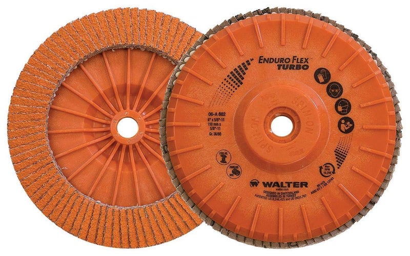Walter Surface Technologies Walter 06A452 Enduro-Flex Turbo Abrasive Flap Disc [Pack of 10] - Grinding Disc - Image 1