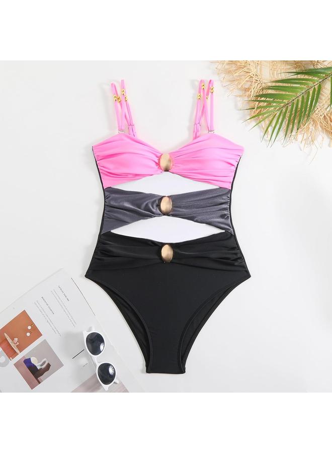 Y&D Women's One Piece Swimsuit with Cover up Set Beach Wrap Skirt Retro Bikini Set Two Piece Bathing Suit with Cover up - Image 5