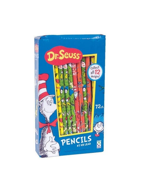 Raymond Geddes Dr Seuss Number 2 Pencils For Kids 72 Count (Pack Of 1)