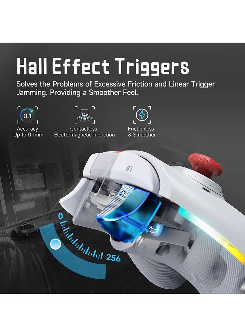 X15 Wireless Gamepad, RGB Bluetooth Gaming Controller Compatible with PC/Switch/Phone/TV,Hall Effect