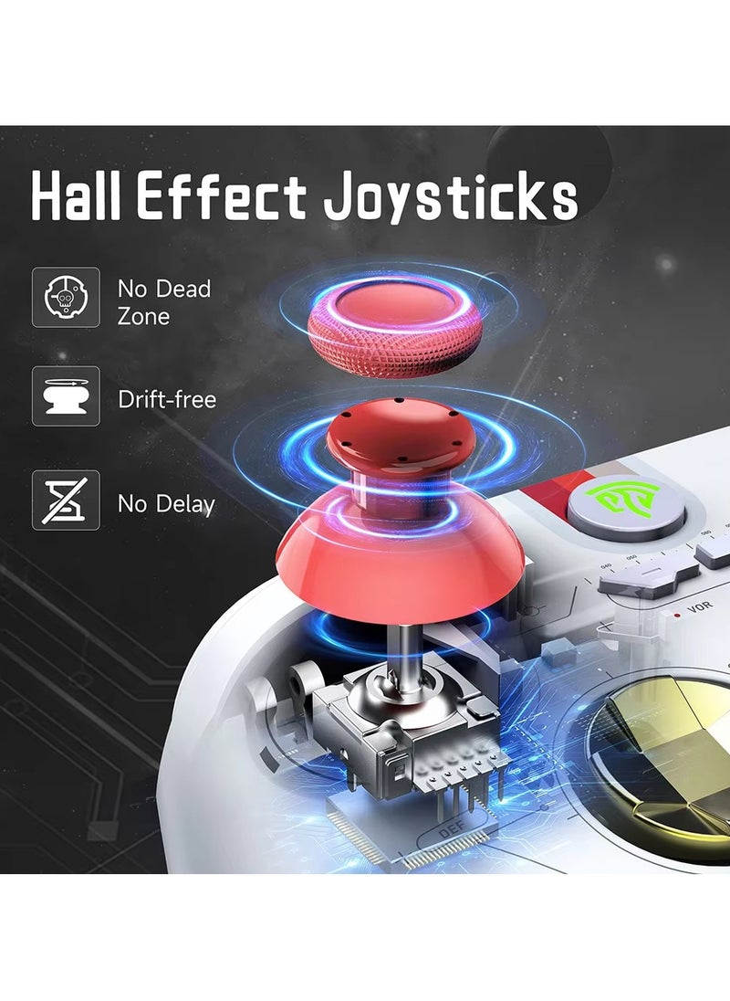 X15 Wireless Gamepad, RGB Bluetooth Gaming Controller Compatible with PC/Switch/Phone/TV,Hall Effect