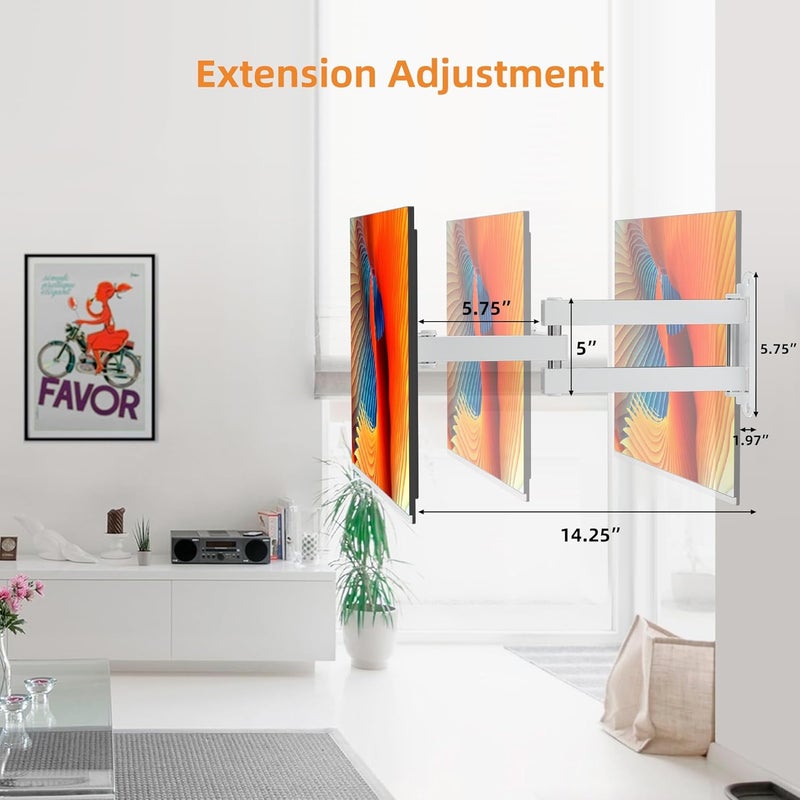 Xinlei TV Wall Mount, Bracket for Most 13-30 inch LED, LCD Monitor and Plasma TVs, Max VESA 100x100mm by XINLEI, White (MA1330W) - Image 5