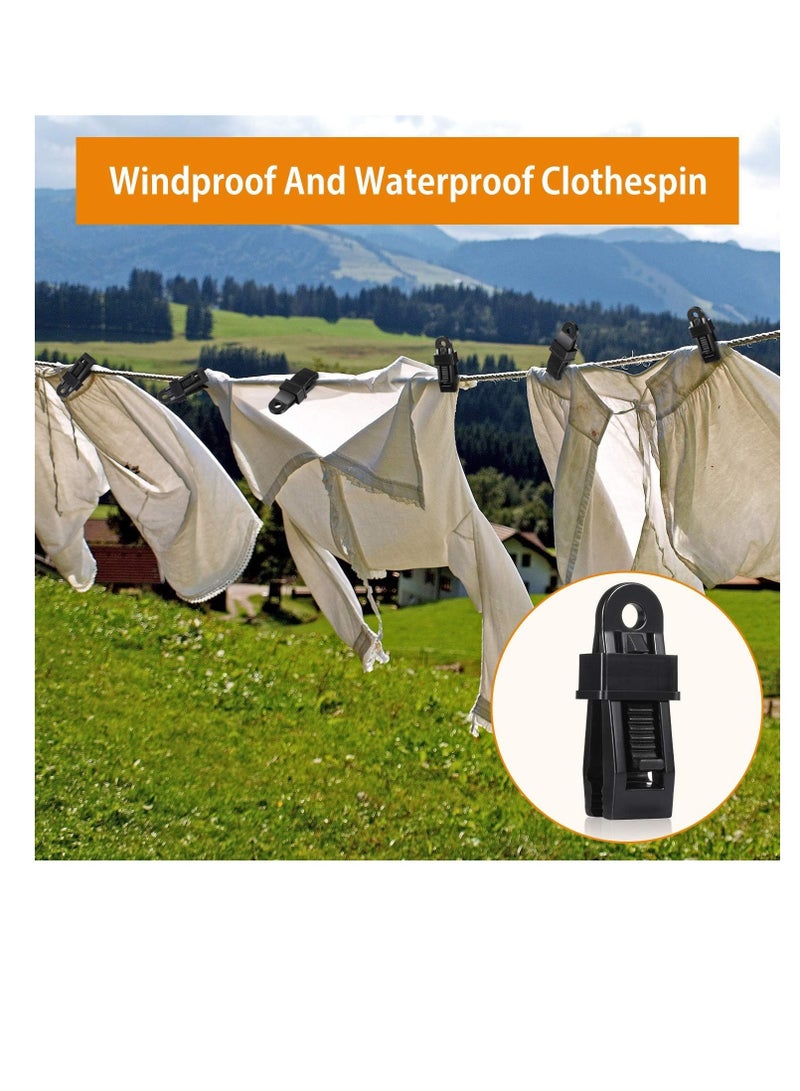 Multipurpose Tarp Clip Crocodile Mouth Clamps, 28 Pieces, Strong Lock Grip, for Outdoor Camping Tent, Awning, Banner and Cover - Image 4